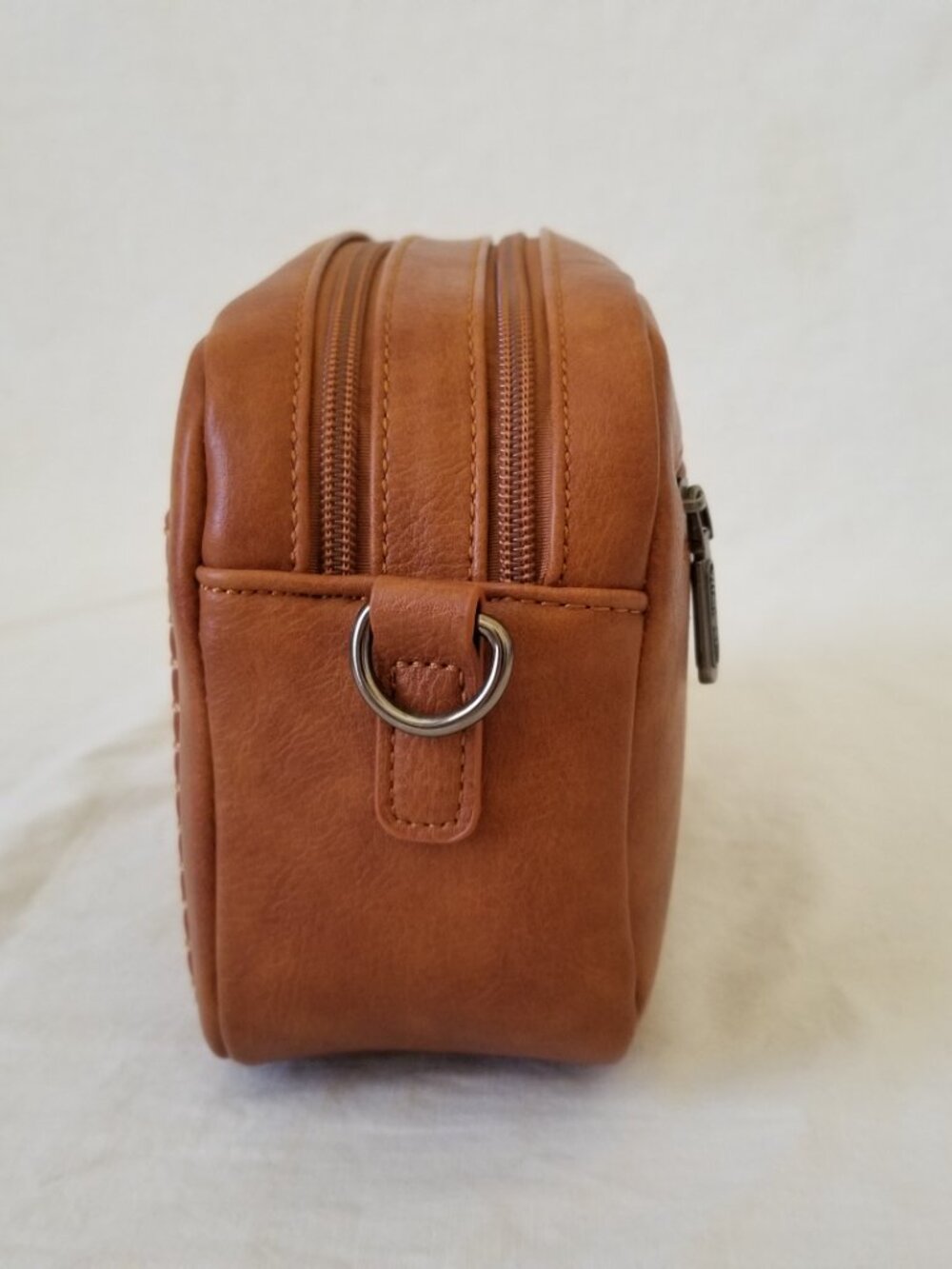 NWT! Wrangler Brown Faux Leather Purse Shoulder Crossbody Bag w/Detachable Strap - Picture 5 of 13